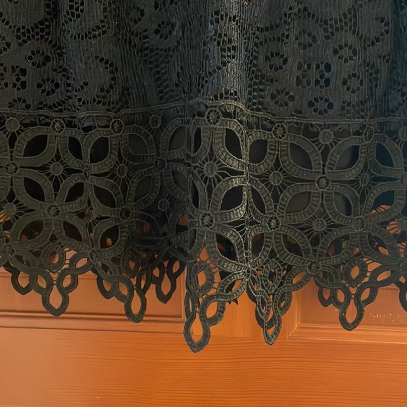 Nanette Lepore Romantics Lace Crochet Top Tank Navy Blue Black 4 - Picture 8 of 11